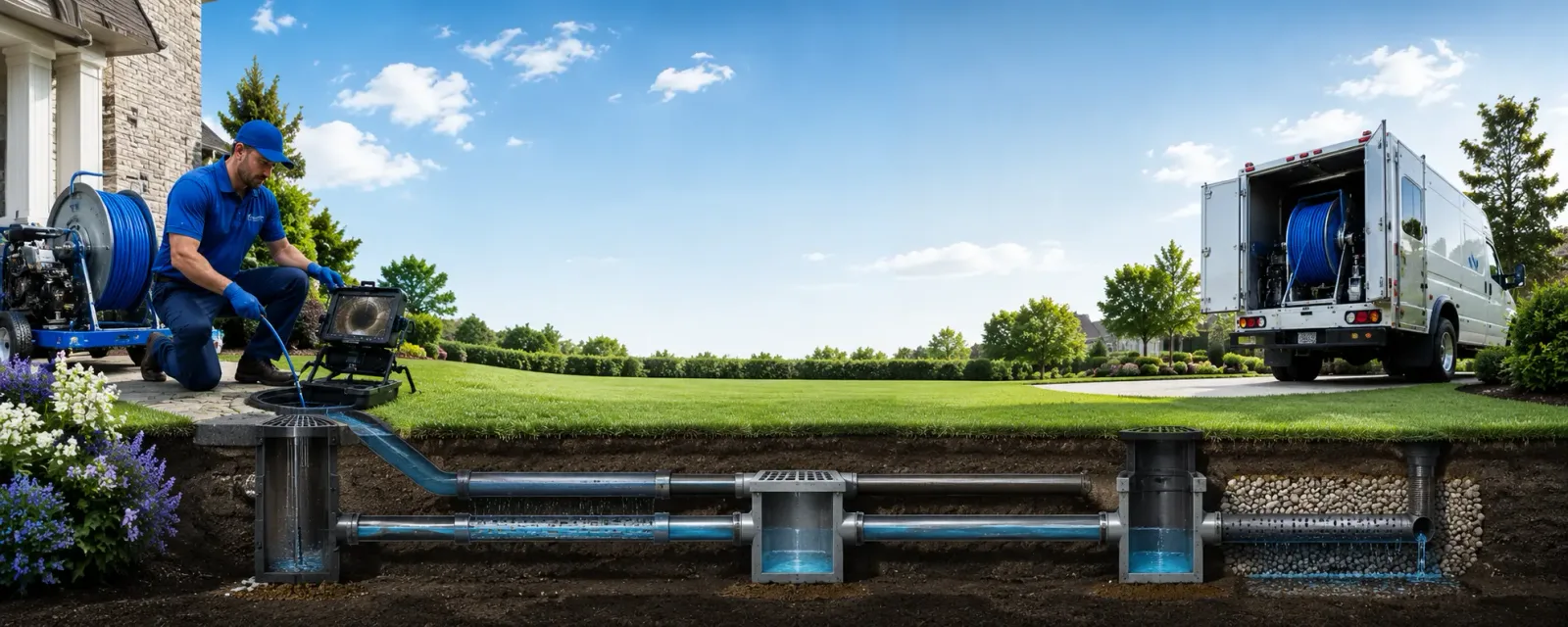 Outdoor drain cleaning information for Harwood, MD